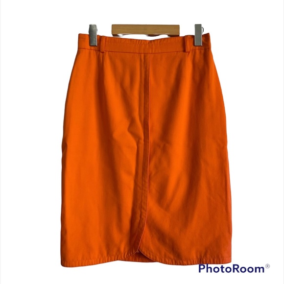 ESCADA VINTAGE Bright Orange Pencil Skirt - Picture 1 of 11